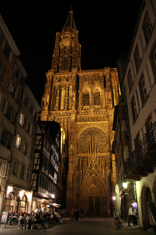 The Cathedral of Strasbourg夜景,非常壯觀
